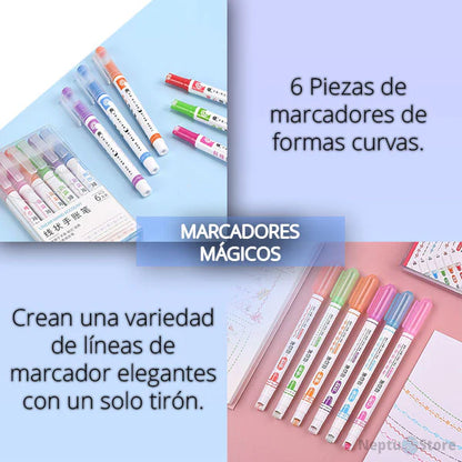 ✨6 X MARCADORES MÁGICOS - DISEÑO Y CREATIVIDAD | ENVÍO GRATIS🚚