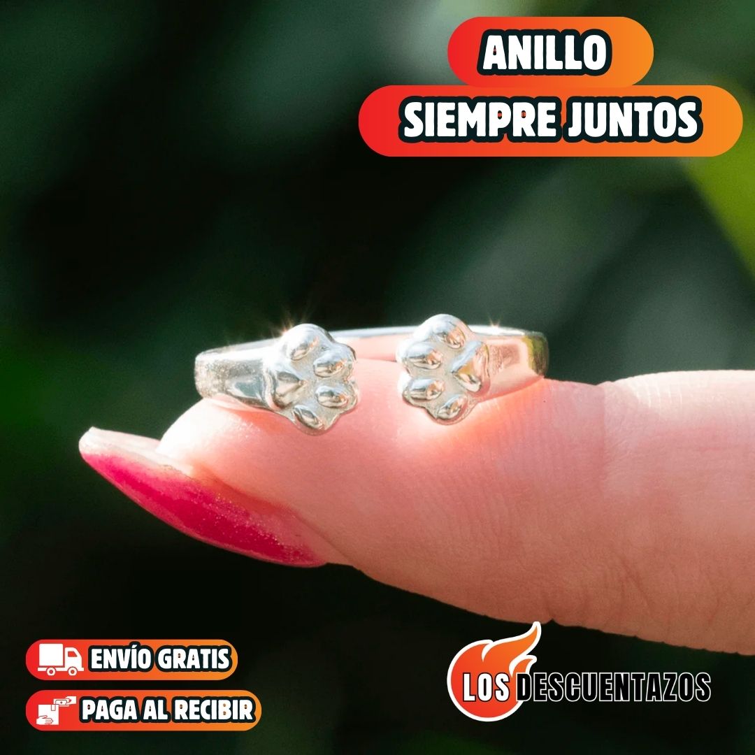 ❤️2x1🕊️ | SIEMPRE JUNTOS✨ - Anillo ajustable representativo de abrazo eterno🐾