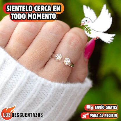 ❤️2x1🕊️ | SIEMPRE JUNTOS✨ - Anillo ajustable representativo de abrazo eterno🐾