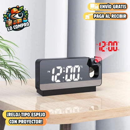 HoraVista - Reloj digital tipo espejo con proyector