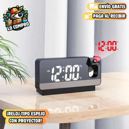 HoraVista - Reloj digital tipo espejo con proyector